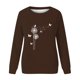 thumbnail image 4 of ICHUANYI Liquidación Moda Mujer Casual Manga Larga Cuello Redondo Impreso Señoras Sudadera Tops Blusa ICHUANYI WER202308230633, 4 of 4
