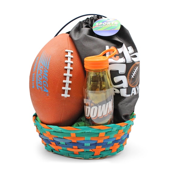 Football with Bag Prefilled Easter Basket, by Megatoys