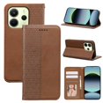 thumbnail image 5 of For Xiaomi Redmi Note 14 4G (163.25x76.55x8.16mm) Wallet Phone Case Strong Magnetic Checkered Patter, 5 of 5