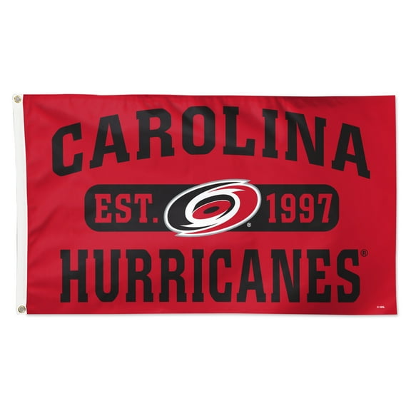 WinCraft Carolina Hurricanes 3' x 5' Single-Sided Franchise Establishment Deluxe Flag