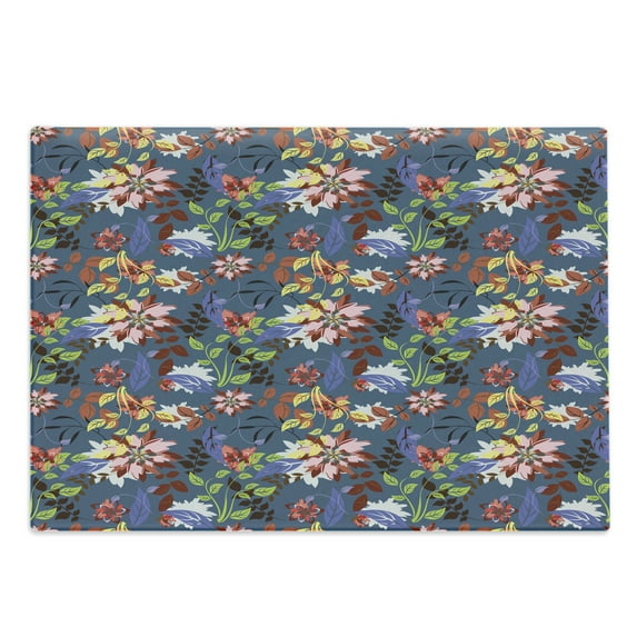 Flower Cutting Board, Flourishing Spring Bloom Branches with Leaves Botanical Seasonal Succulent Beauty, Decorative Tempered Glass Cutting and Serving Board, in 3 Sizes, by Ambesonne