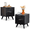 2 drawer black- set of 2, variant on YOCWO Fluted 6 Drawer Dressers for Bedroom, 48" Wide Modern Chest of Drawer, Black