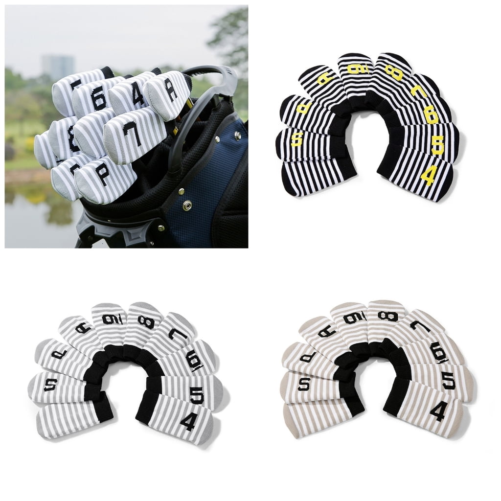 ANXPTIME 10Pcs Golfing Club Putter Headcover Knitted Mallet Putter Cover for Enthusiasts
