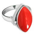 thumbnail image 3 of 925 Sterling Silver Ring Red Stone Handmade Jewelry, 3 of 9