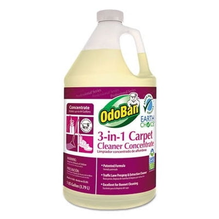 OdoBan Professional 3-in-1 Carpet Cleaner Concentrate, Made in the USA, 1 Gallon