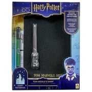 Wizarding World: Tom Riddles Diary - Secret Replica Notebook, Slytherin House Invisible Ink Pen, Magic UV Reveal Mini Wand, Harry Potter Collectible