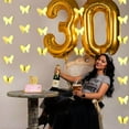 thumbnail image 5 of 4PCS 2M Butterfly Hanging Decorations,3D Laser Butterfly Streamers Decoration,Shiny Gold Butterfly Garlands,Three-dimensional Butterfly Wall Decorations,for Wedding Birthday Party, 5 of 7