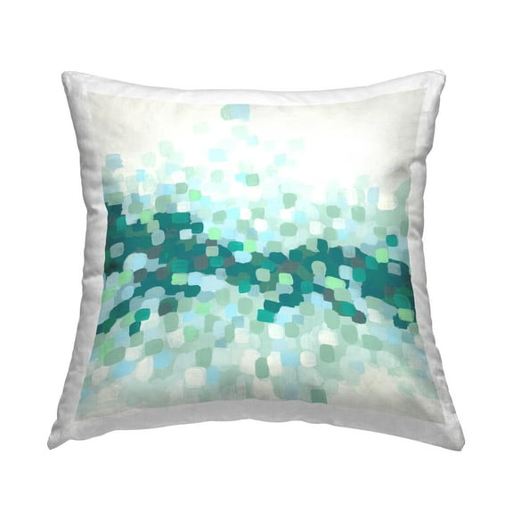 Stupell Industries Dotted Green Shapes Decorative Printed Throw Pillow Design by June Erica Vess