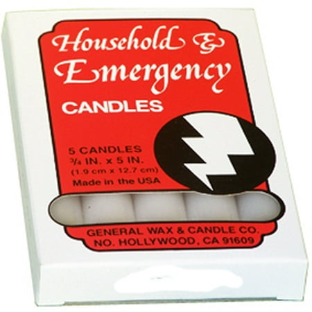 Long Burning Emergency Candles - Emergency Candles Slow Burning Pack of 5 Candles