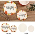 thumbnail image 4 of GZHJMY 2PCS Thanksgiving Autumn Leaves Trivets Pot Holders Set and Placemats Set, Hot Pads, Table Mats for Cooking and Baking, Cotton Braided Hot Pads, 7.09"+9.45", 4 of 7