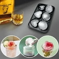 thumbnail image 4 of 3 Hearts and 3 Roses Ice Ball Maker Rose Heart Ice Cube Silicone Ice Cube Molds with Clear Funnel Lid, 4 of 7