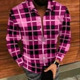 thumbnail image 4 of Sweatshirts for Men Mens Plaid Shirts Long Sleeve Casual Button Down Cotton Shirt with Pocket, 4 of 8