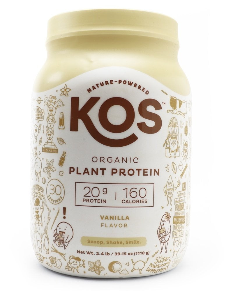 KOS Organic Plant Protein Powder 30 Servings Vanilla 2.4 lbs