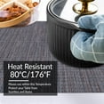 thumbnail image 2 of Placemats Set of 24 for Dining Table, Table Placemats, Rectangular PVC Vinyl, 18x12 Inches - Gray Multi, 2 of 8