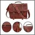 thumbnail image 4 of Rajeriya leather vintage Cross-body Messenger Satchel Bag for Men Women ''13 Inch'', 4 of 5