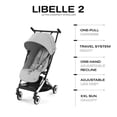 thumbnail image 5 of Cybex Libelle 2 Travel pockit Baby Stroller - Lightweight Carry-On Travel Stroller for Airplane with One-Hand Recline, Compatible with CYBEX Car Seats, Fog Grey, 5 of 5