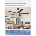 thumbnail image 7 of Lokivas 52" Modern Black Ceiling Fan with Light and Remote Control, Bedroom, Living Room,Ultra-Quiet DC Motor, Bright LED Light, 6-Speed, 7 of 7