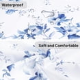 thumbnail image 3 of Blue and White Floral Shower Curtain Aesthetic, Plant Spring Dusty Blue Flower Decorative Shower Curtains for Bathroom 72" W x 72" L, 3 of 7