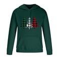 thumbnail image 3 of VALMASS Christmas Sweatshirts for Men Xmas Trees Graphic Long Sleeve Hooded Tops Fall Winter Cozy Warm Going Out Hiking Hoodies (XL, E Army Green), 3 of 5