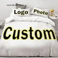 thumbnail image 1 of Bed SheetsDIY Bedding Set Photos Image Custom Size Full Duvet Cover With Pillowcases Customized Bedclothes Linen Bedroom Decor 3-Piece, 1 of 5