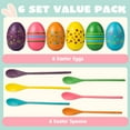 JOYIN Easter Egg and Spoon Race Game Set; 6 Eyeballs and Spoons with