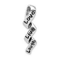 thumbnail image 1 of FB Jewels Sterling Silver Rhodium-plated Love, Live, Laugh Charm, 1 of 3