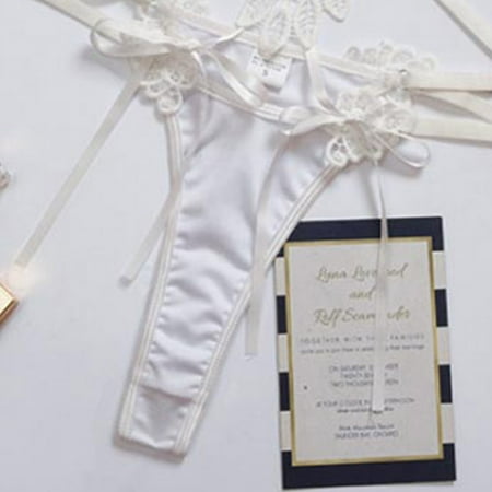 

Aayomet Lingerie for Women Women S Lace Passion Three Point Underwear Fully Adjustable Steel Ring Racerback White S