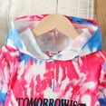 thumbnail image 6 of PatPat Kid Girl Butterfly Print Tie Dyed Hooded Sweatshirt, 6 of 8