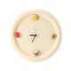thumbnail image 2 of Reloj de pared decorativo, ligero y silencioso, ideal como adorno de obra de arte para habitación. Ronda de crema, 2 of 9