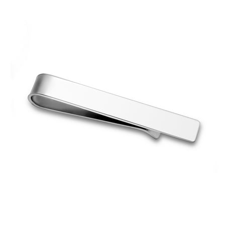 Anavia Tie Clips for Men Classic Tie Clip Silver Gold Necktie Tie Bar Pinch Clips Suitable for Wedding Anniversary Business and Daily Life Valentines Day Gift For Him - [Silver Tie Clip]