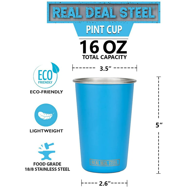 Real Deal Steel Stainless Steel Insulated Beer Tumblers - 4 Pack