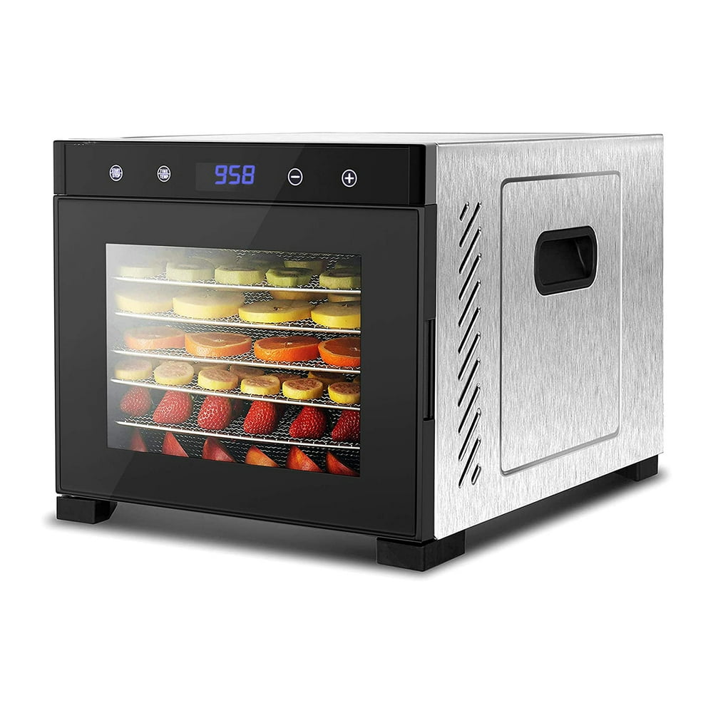 NutriChef Electric 600 Watts Countertop Food Dehydrator with 6 Trays