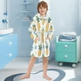 thumbnail image 5 of FORMRS Niños Bathrobe Unisex Hooded Robe Soft Plush Pajamas Sleepwear, Size 7-9T, Pineapple, 5 of 7