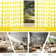 thumbnail image 5 of DriftAway Semi Sheer Buffalo Plaid Check Curtains Rod Pocket Checkered Curtains Farmhouse Window Yellow and White Curtains for Living Room, Bedroom, 8 Panels Curtain, 52" x 96", 5 of 9