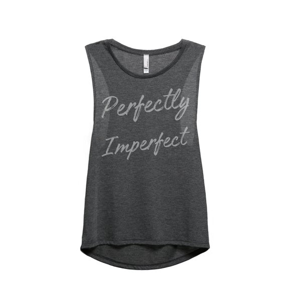 Thread Tank Perfectly Imperfect Women's Sleeveless Muscle Tank Top Charcoal Small