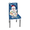 thumbnail image 1 of Cubierta de silla temática navideña Hogar Restaurante Silla de comedor Tela estampada Adorno navideño, Azul, Papá Noel Noticed HA9099-01B, 1 of 7