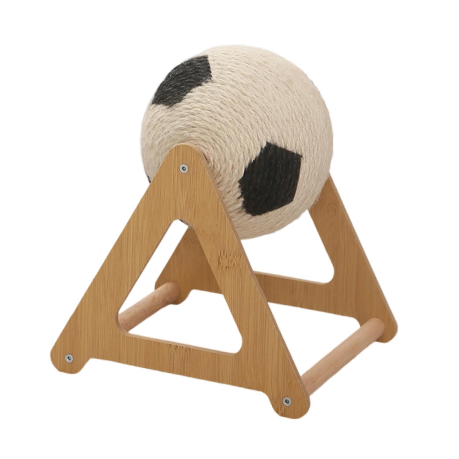 1 Piece Football Design Cat Scratcher Toy Sisal Ball for Indoor Cats Kittens Play Exercise