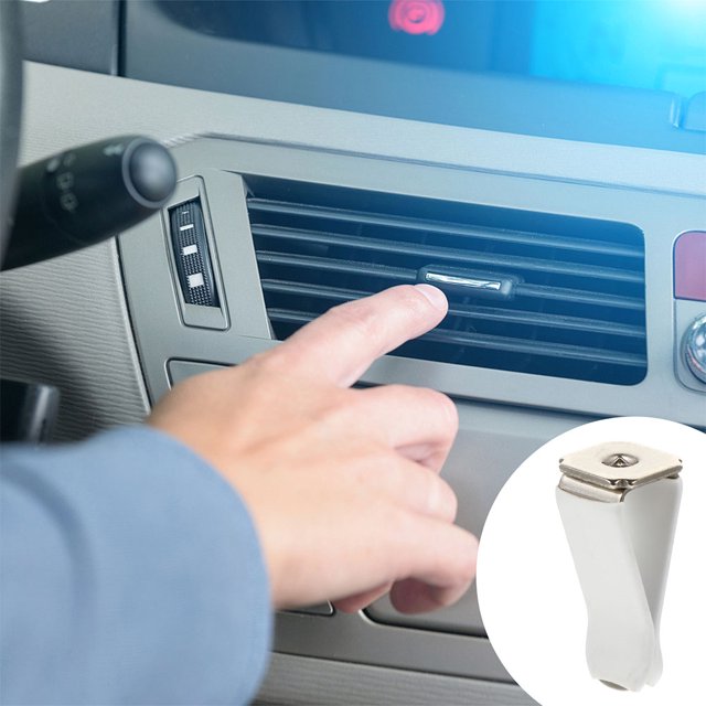 OULII 80pcs Car Scents Car Diffuser Vent Clip Alloy White Vent Clip Design for Automotive Fragrance