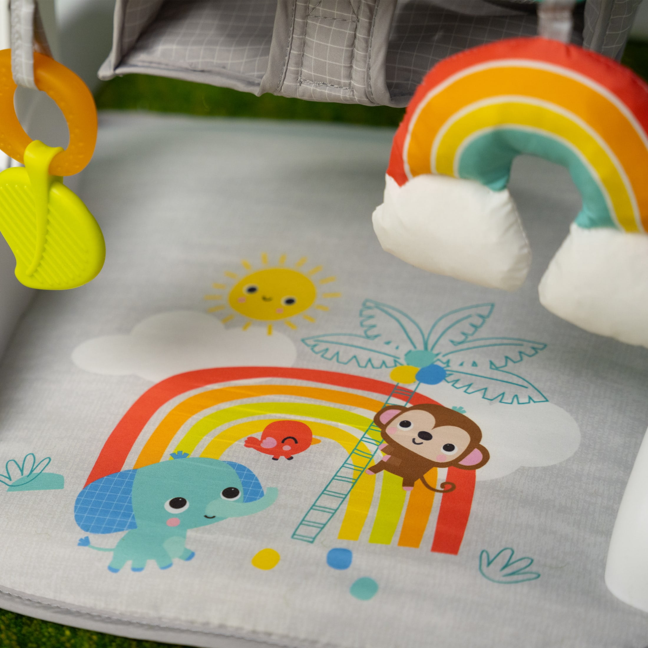 Bright Starts Learn-to-Sit 2-Position Floor Seat - Playful Paradise, Unisex, Infant