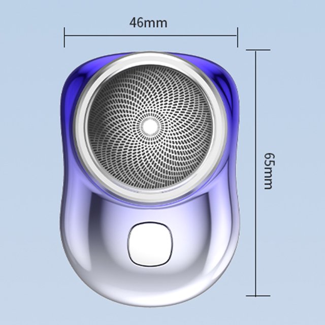 Afeitadoras para barba Recortadora de barba eléctrica de 6 cuchillas Pantalla digital para el hogar (Azul) Hugtrwg Libre de BPA