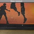 thumbnail image 6 of Ambesonne Teen Room Place Mats Set of 4, Boys Play Basketball, Standard Size, Dark Coral Black Yellow, 6 of 6