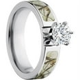 thumbnail image 3 of 1 Carat T.G.W. Round CZ in 14kt White Gold Setting Cobalt Camo Engagement Ring with a RealTree Snow Camo Inlay, 3 of 3