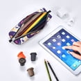 thumbnail image 7 of Cauagu record rock Skull star Print Leather Pencil Pen Case - Stationery Bag Portable Stationery Bag Big Capacity Pencil Pouch Cosmetic Organizer Bag for Men & Women, 7 of 7