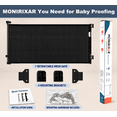 thumbnail image 2 of MONIRIXAR Retractable Baby Gate,71" Extra Wide Mesh Dog Gate, 34" Tall,Black, 2 of 13