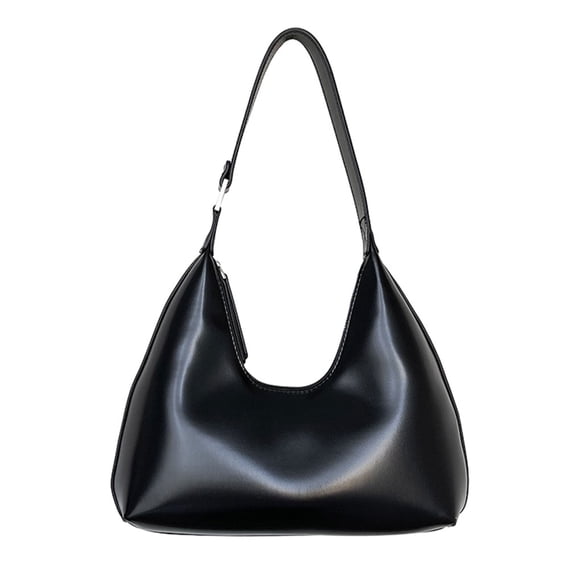 Qarigey Bolso pequeño ligero y portátil, estilo Retro Simple para bolsos de hombro de media luna todos los días Envolturas para manijas de equipaje negro