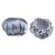 thumbnail image 1 of Gorro de baño impermeable de doble capa, elástico y reutilizable, ideal para salones de belleza. Gris, 1 of 5
