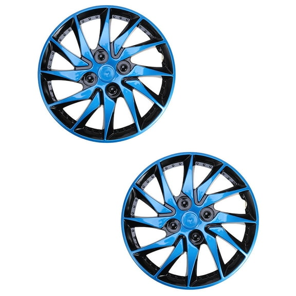 FUTUREORYY Tire Wheel Hub Caps Blue PP 2Pcs For Car Refit 14 Inch