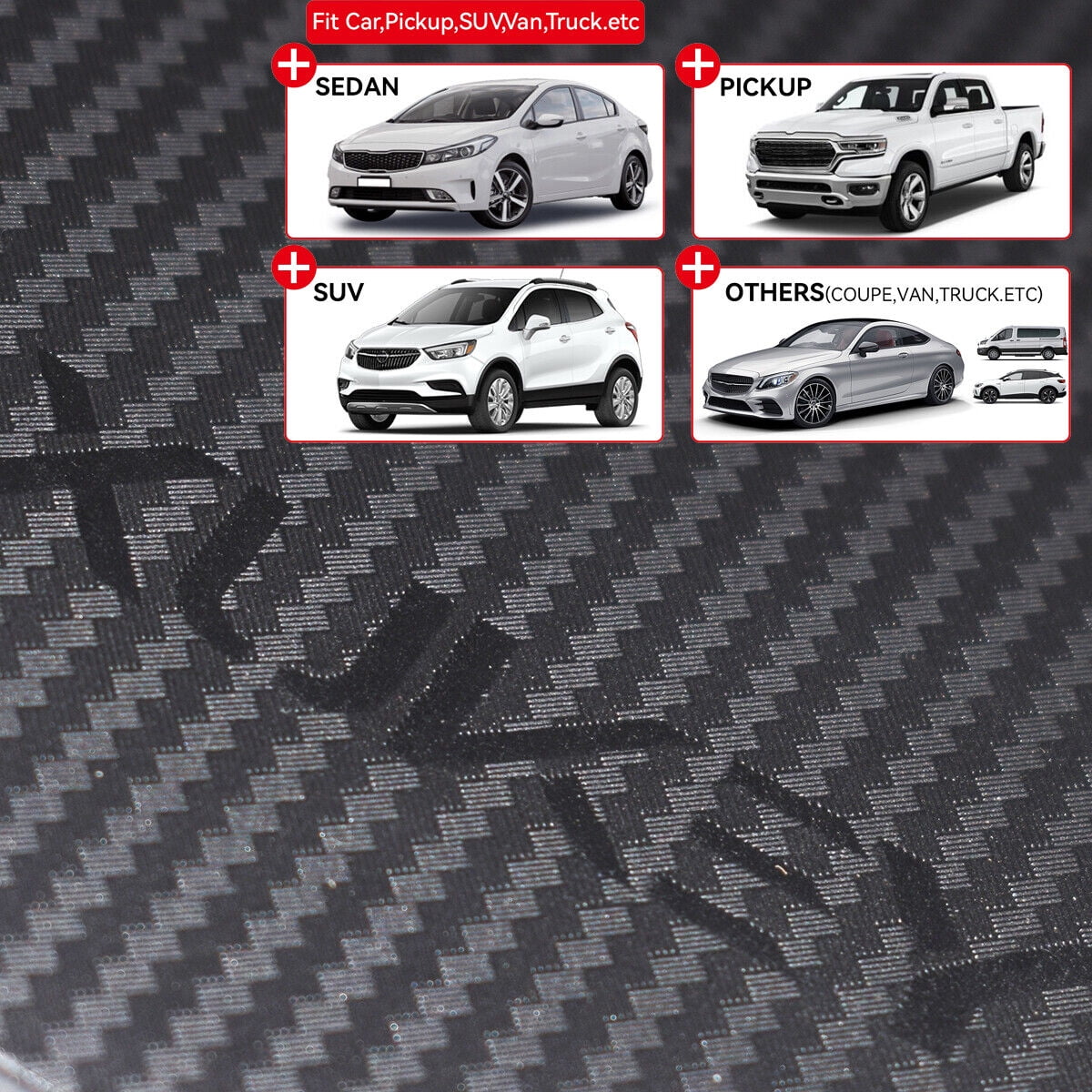 4X Carbon Fiber Universal Mud Flaps Splash Guards Mudguards for Car Pickup SUV Van Truck