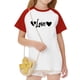 thumbnail image 5 of Blusas y camisas de manga corta con cuello redondo para niños y niñas, blusa de manga corta con estampado de cuello redondo, 5 of 7