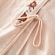 thumbnail image 4 of Pijama de mujer de algodón puro bordado de hilo de algodón de doble capa de manga nueve cuartos traje de ropa de casa de primavera y otoño, 4 of 6
